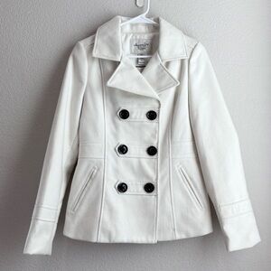 American Rag White Pea Coat Small